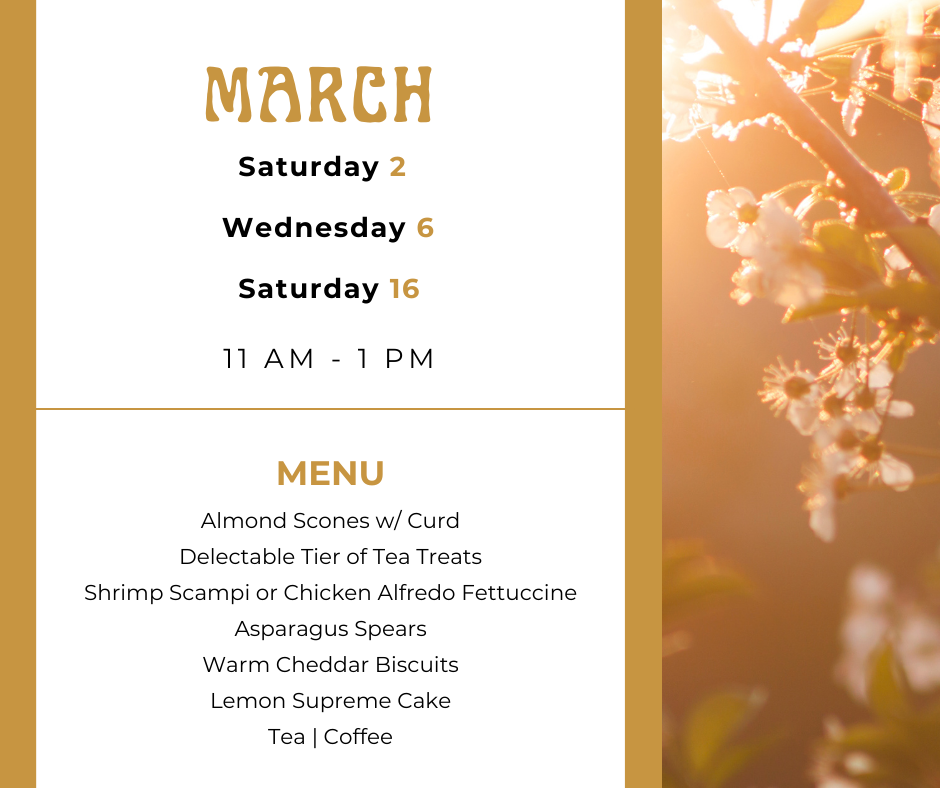 2024 LUNCHEON MENUS Slykhuis Twilight Tearoom